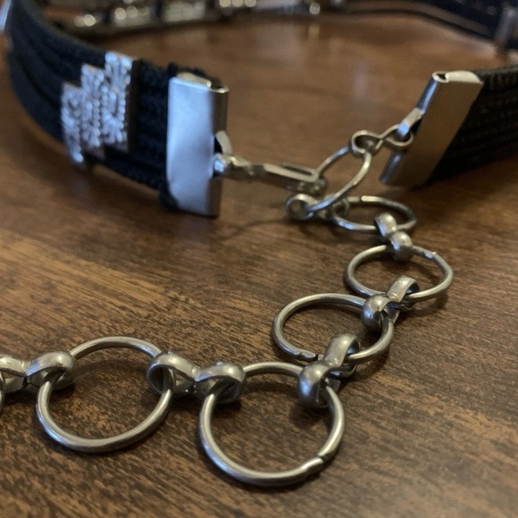 70s 80s Beaded Belt Multi Strand Gold Brass Silver Tone Beads Rock Disco Glam - Picture 7 of 16